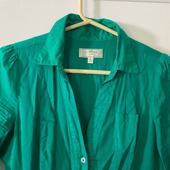 Moulinette Soeurs Reed Shirt Dress in Green 6 - Picture 3 of 4